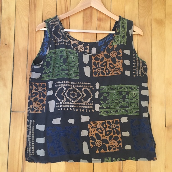 Anthropologie Tops - SOLD Vintage 100% Silk Printed Sleeveless Tank M Anthropologie Tops - SOLD Vintage 100% Silk Printed Sleeveless Tank M